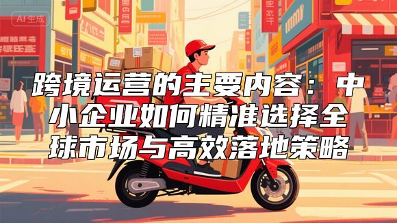 跨境运营的主要内容：中小企业如何精准选择全球市场与高效落地策略