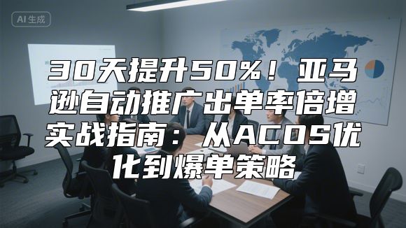 30天提升50%！亚马逊自动推广出单率倍增实战指南：从ACOS优化到爆单策略