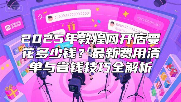 2025年敦煌网开店要花多少钱？最新费用清单与省钱技巧全解析