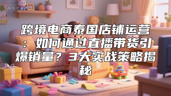 跨境电商泰国店铺运营：如何通过直播带货引爆销量？3大实战策略揭秘