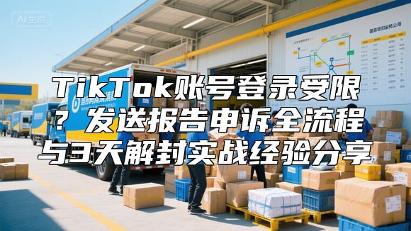 TikTok账号登录受限？发送报告申诉全流程与3天解封实战经验分享