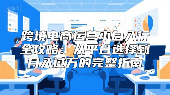 跨境电商运营小白入行全攻略：从平台选择到月入过万的完整指南
