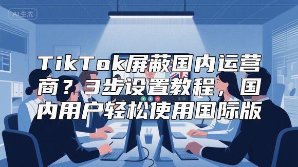 TikTok屏蔽国内运营商？3步设置教程，国内用户轻松使用国际版