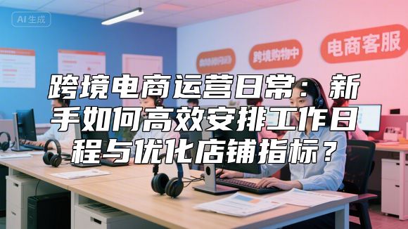 跨境电商运营日常：新手如何高效安排工作日程与优化店铺指标？
