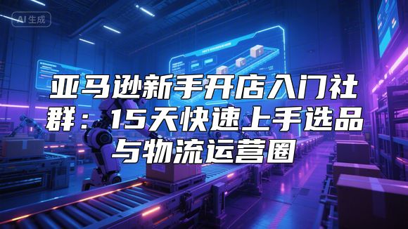 亚马逊新手开店入门社群：15天快速上手选品与物流运营圈