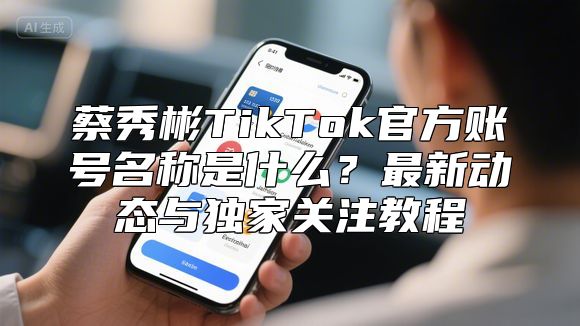 蔡秀彬TikTok官方账号名称是什么？最新动态与独家关注教程