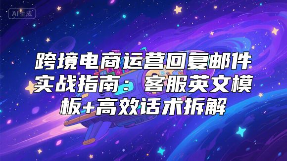 跨境电商运营回复邮件实战指南：客服英文模板+高效话术拆解