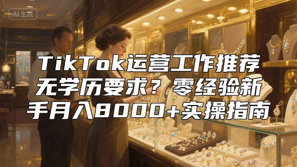 TikTok运营工作推荐无学历要求？零经验新手月入8000+实操指南