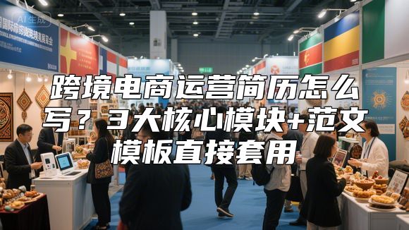 跨境电商运营简历怎么写？3大核心模块+范文模板直接套用