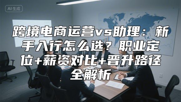 跨境电商运营vs助理：新手入行怎么选？职业定位+薪资对比+晋升路径全解析