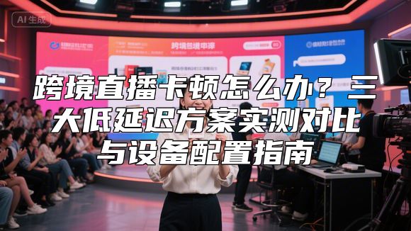 跨境直播卡顿怎么办？三大低延迟方案实测对比与设备配置指南