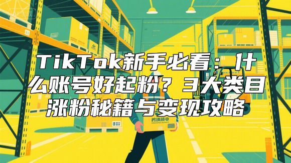 TikTok新手必看：什么账号好起粉？3大类目涨粉秘籍与变现攻略