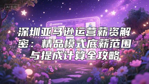 深圳亚马逊运营薪资解密：精品模式底薪范围与提成计算全攻略