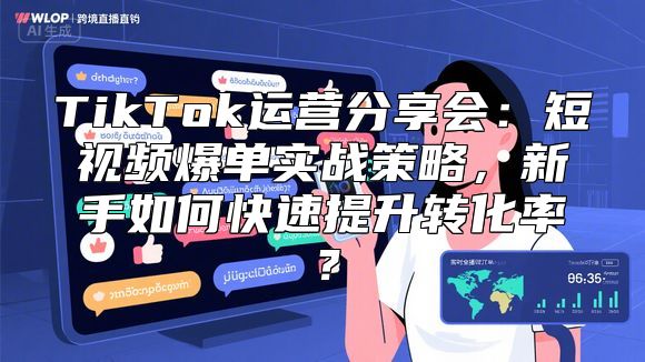 TikTok运营分享会：短视频爆单实战策略，新手如何快速提升转化率？