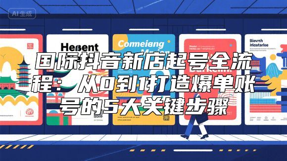 国际抖音新店起号全流程：从0到1打造爆单账号的5大关键步骤