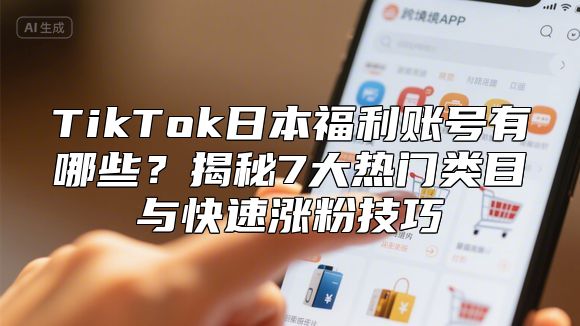 TikTok日本福利账号有哪些？揭秘7大热门类目与快速涨粉技巧