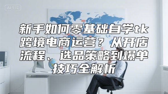 新手如何零基础自学tk跨境电商运营？从开店流程、选品策略到爆单技巧全解析