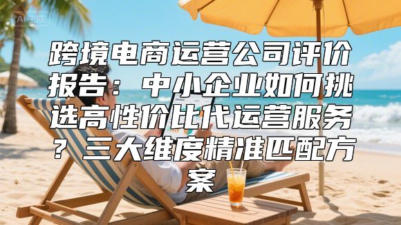 跨境电商运营公司评价报告：中小企业如何挑选高性价比代运营服务？三大维度精准匹配方案