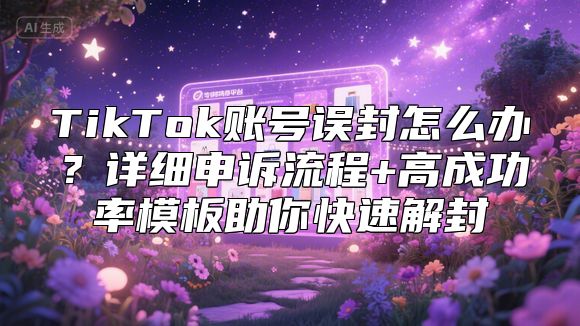 TikTok账号误封怎么办？详细申诉流程+高成功率模板助你快速解封