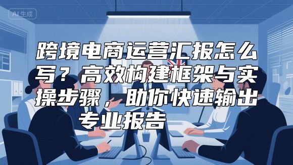 跨境电商运营汇报怎么写？高效构建框架与实操步骤，助你快速输出专业报告📈✨