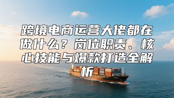 跨境电商运营大佬都在做什么？岗位职责、核心技能与爆款打造全解析