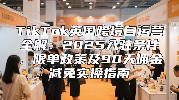 TikTok英国跨境自运营全解：2025入驻条件、限单政策及90天佣金减免实操指南