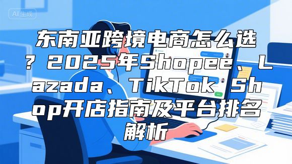 东南亚跨境电商怎么选？2025年Shopee、Lazada、TikTok Shop开店指南及平台排名解析