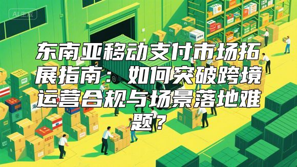 东南亚移动支付市场拓展指南：如何突破跨境运营合规与场景落地难题？