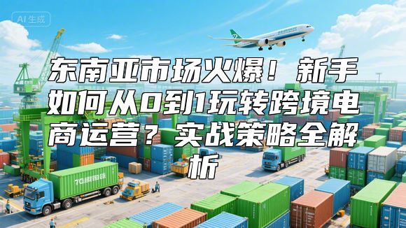 东南亚市场火爆！新手如何从0到1玩转跨境电商运营？实战策略全解析