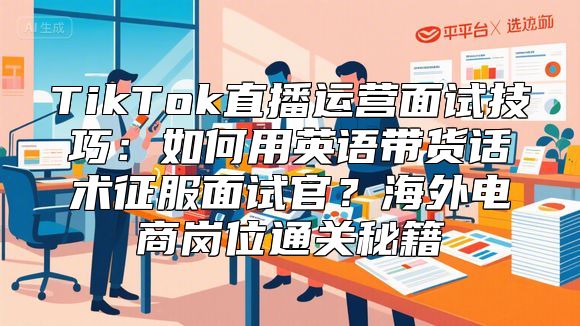 TikTok直播运营面试技巧：如何用英语带货话术征服面试官？海外电商岗位通关秘籍