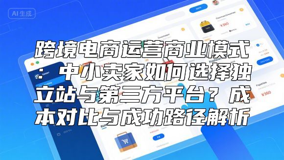 跨境电商运营商业模式：中小卖家如何选择独立站与第三方平台？成本对比与成功路径解析