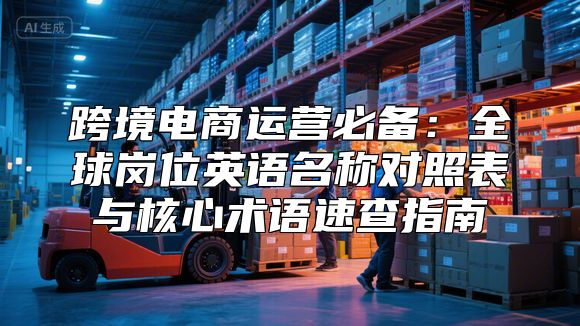 跨境电商运营必备：全球岗位英语名称对照表与核心术语速查指南