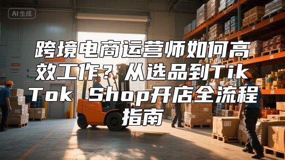 跨境电商运营师如何高效工作？从选品到TikTok Shop开店全流程指南