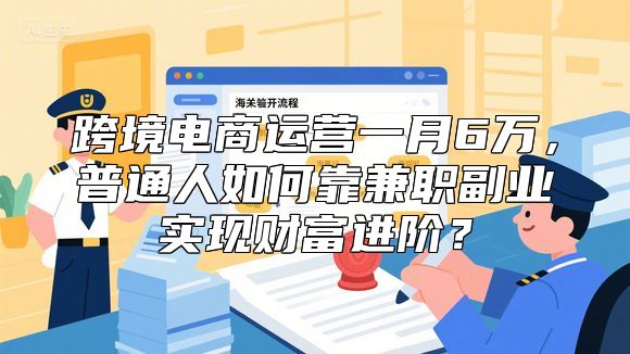 跨境电商运营一月6万，普通人如何靠兼职副业实现财富进阶？