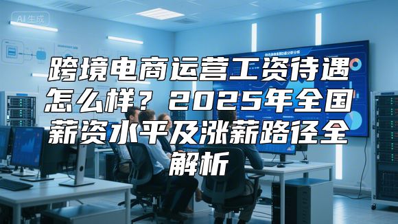 跨境电商运营工资待遇怎么样？2025年全国薪资水平及涨薪路径全解析