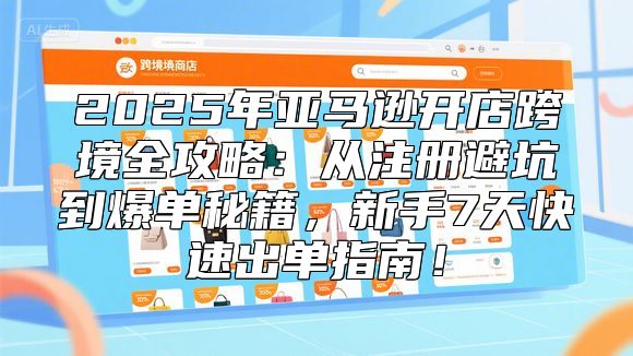 2025年亚马逊开店跨境全攻略：从注册避坑到爆单秘籍，新手7天快速出单指南！
