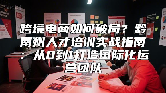 跨境电商如何破局？黔南州人才培训实战指南：从0到1打造国际化运营团队