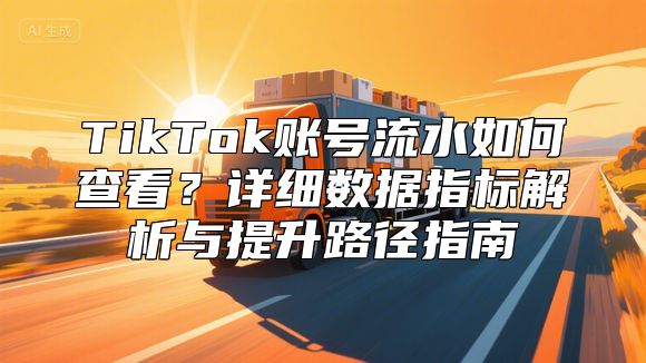 TikTok账号流水如何查看？详细数据指标解析与提升路径指南