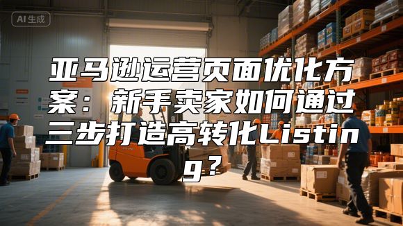 亚马逊运营页面优化方案：新手卖家如何通过三步打造高转化Listing？
