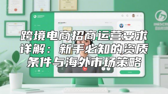 跨境电商招商运营要求详解：新手必知的资质条件与海外市场策略