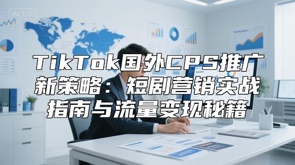 TikTok国外CPS推广新策略：短剧营销实战指南与流量变现秘籍