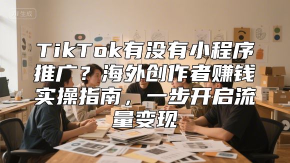 TikTok有没有小程序推广？海外创作者赚钱实操指南，一步开启流量变现