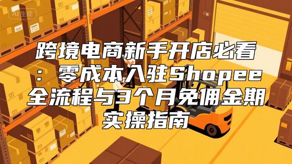 跨境电商新手开店必看：零成本入驻Shopee全流程与3个月免佣金期实操指南