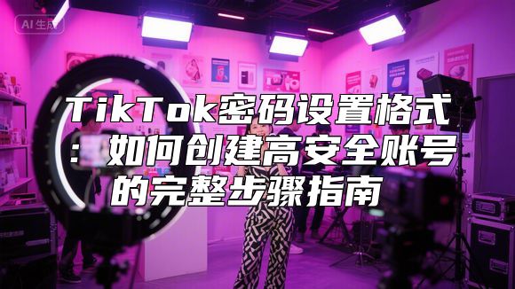TikTok密码设置格式：如何创建高安全账号的完整步骤指南​​