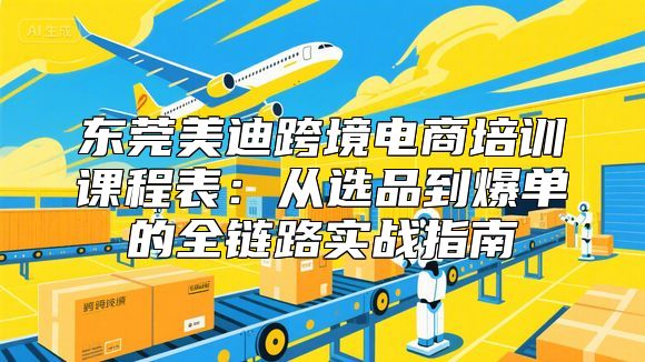 东莞美迪跨境电商培训课程表：从选品到爆单的全链路实战指南
