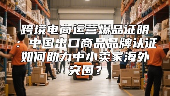 跨境电商运营爆品证明：中国出口商品品牌认证如何助力中小卖家海外突围？