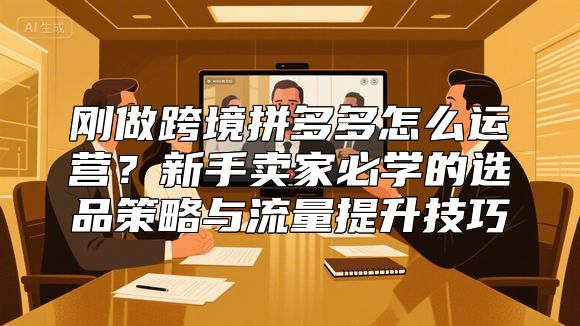 刚做跨境拼多多怎么运营？新手卖家必学的选品策略与流量提升技巧