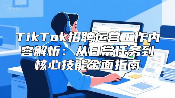 TikTok招聘运营工作内容解析：从日常任务到核心技能全面指南