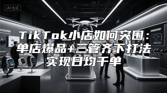 TikTok小店如何突围：单店爆品+三管齐下打法实现日均千单