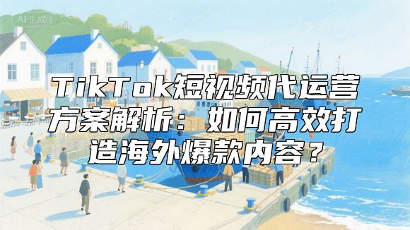 TikTok短视频代运营方案解析：如何高效打造海外爆款内容？